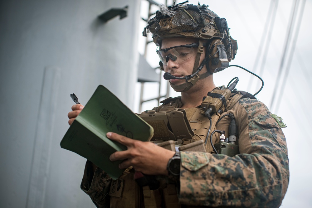 15th MEU Conducts Close Air Support Training Aboard Boxer