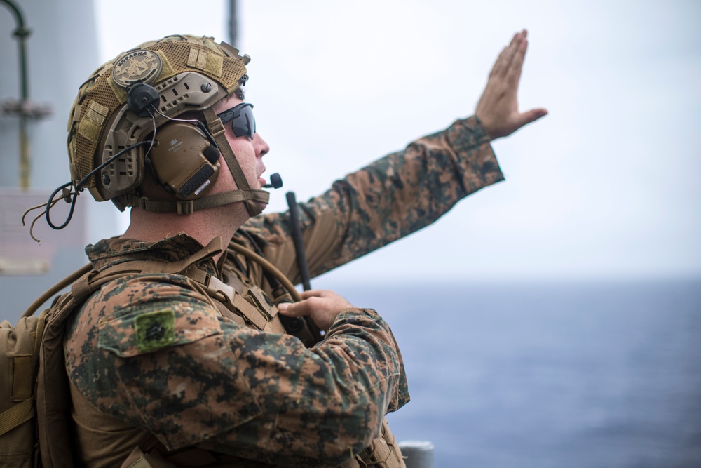 15th MEU Conducts Close Air Support Training Aboard Boxer