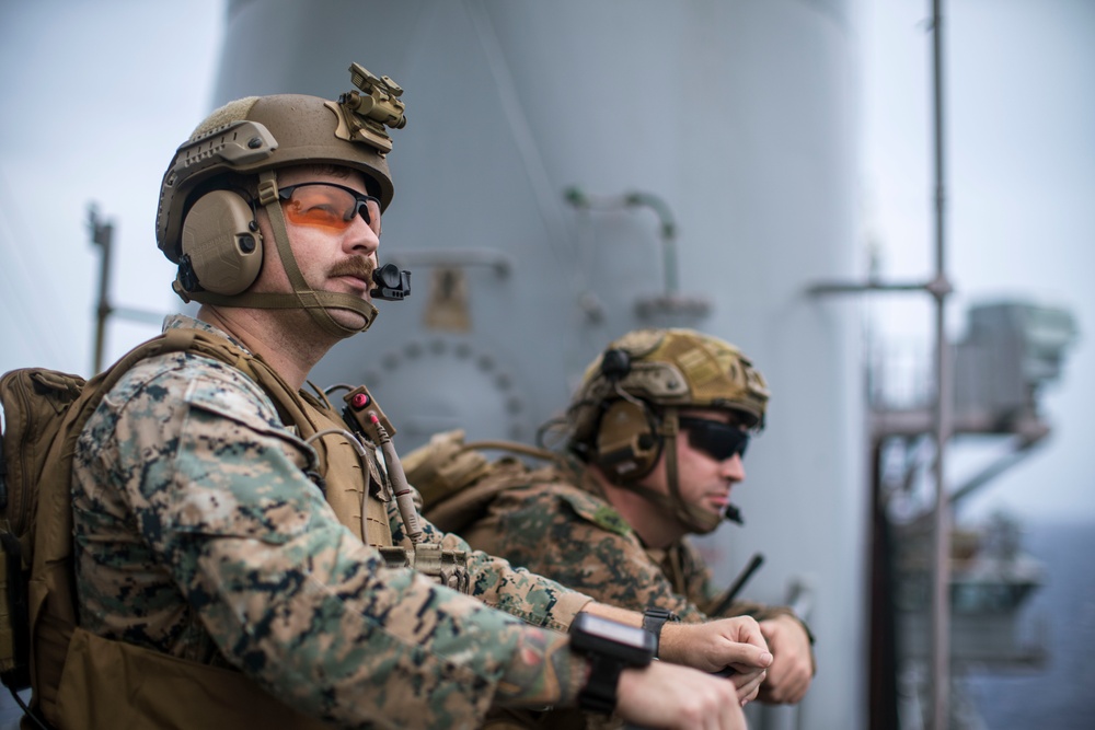 15th MEU Conducts Close Air Support Training Aboard Boxer