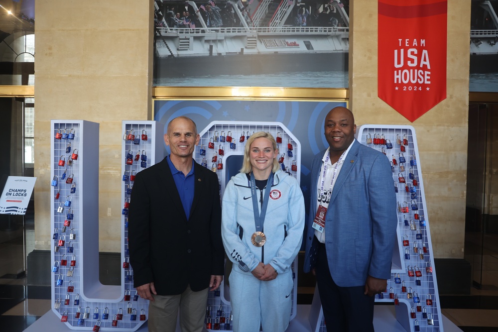 WCAP Soldier-Athlete Cpt. Sammy Sullivan visits Team USA House