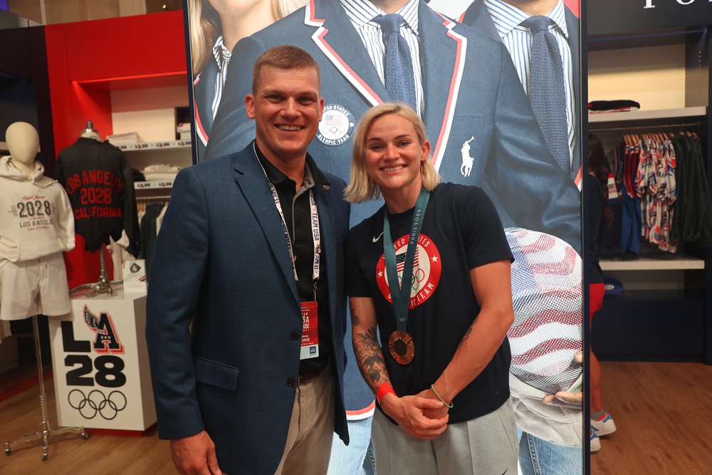 WCAP Soldier-Athlete Cpt. Sammy Sullivan visits Team USA House