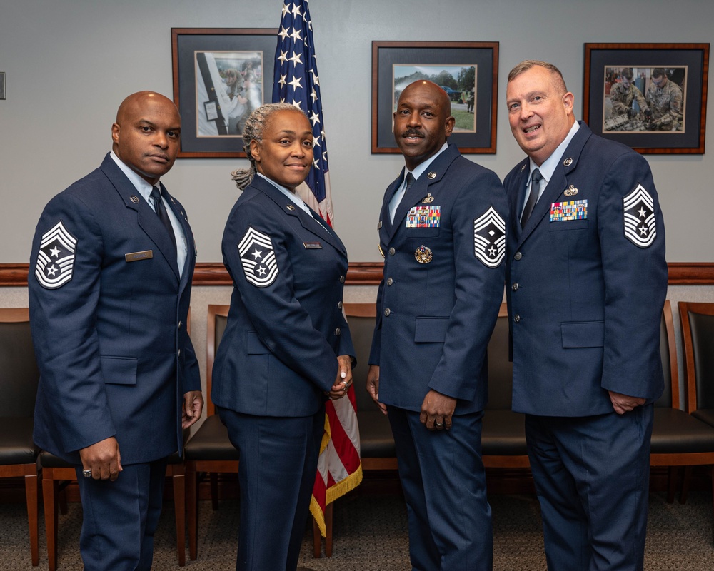 Photo of Chief Master Sgt. Aaron Dent enlistment