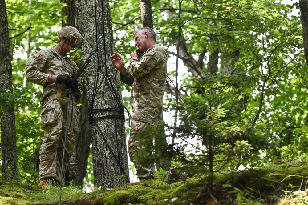 National Guard Best Warrior competitors practice mountain skills