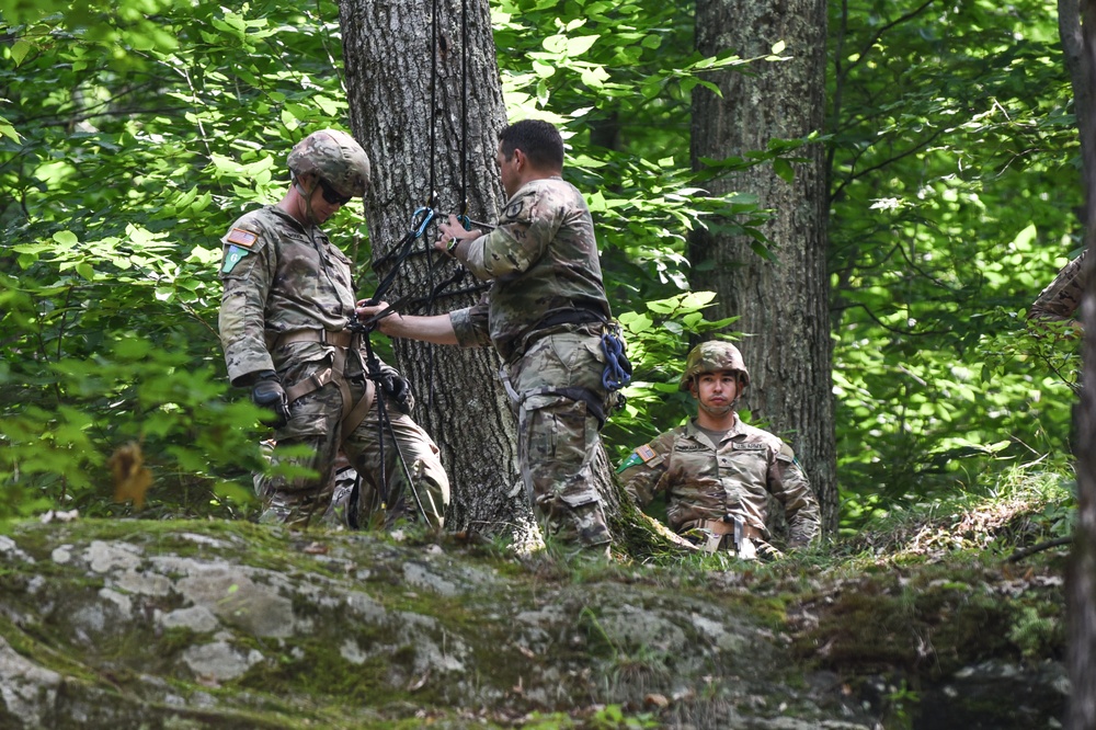 National Guard Best Warrior competitors practice mountain skills