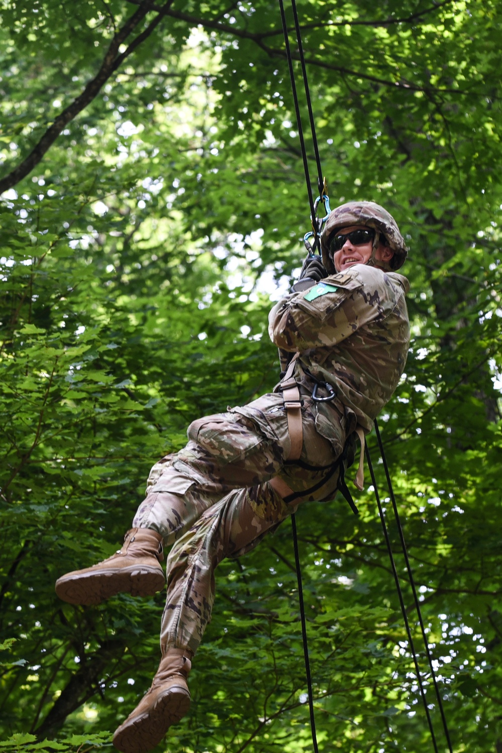 National Guard Best Warrior competitors practice mountain skills