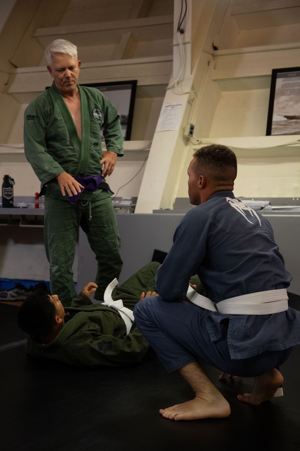 Jiu Jitsu training aboard Boxer