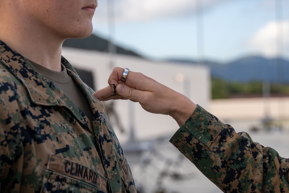 RD24 | 12th MLR promotes Lance Cpl. Clinard to Noncommissioned Officer Ranks on JGSDF Camp Ishigaki