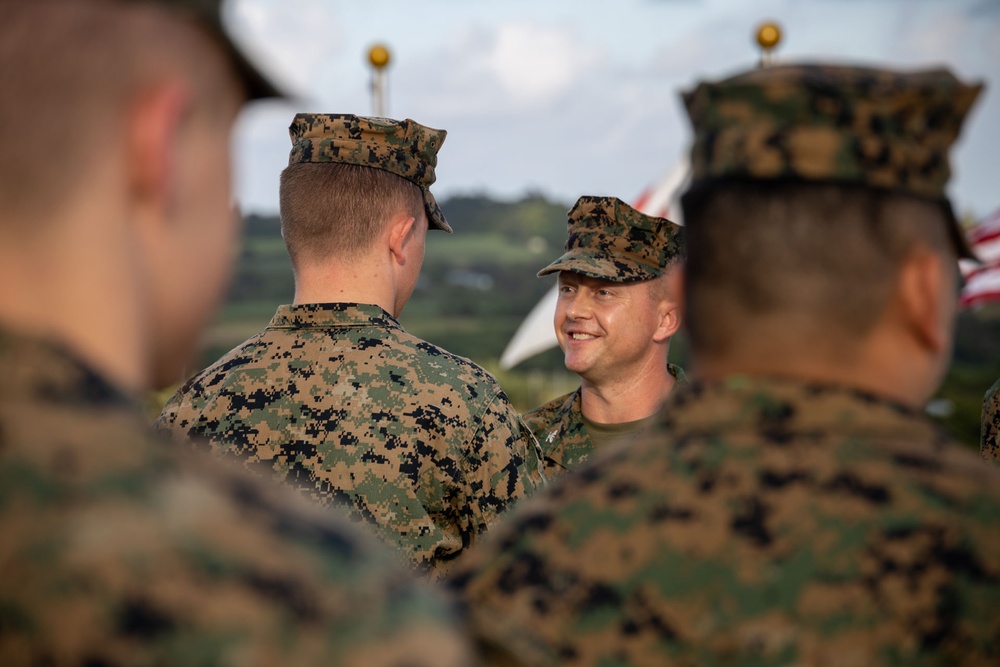 RD24 | 12th MLR promotes Lance Cpl. Clinard to Noncommissioned Officer Ranks on JGSDF Camp Ishigaki