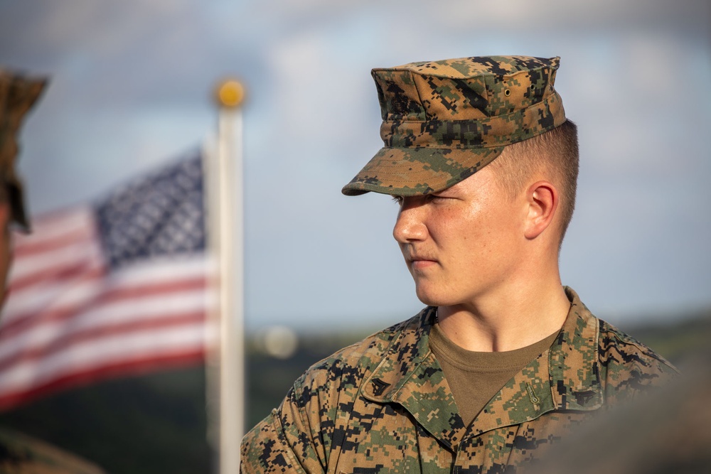 RD24 | 12th MLR promotes Lance Cpl. Clinard to Noncommissioned Officer Ranks on JGSDF Camp Ishigaki