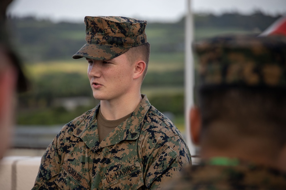 RD24 | 12th MLR promotes Lance Cpl. Clinard to Noncommissioned Officer Ranks on JGSDF Camp Ishigaki