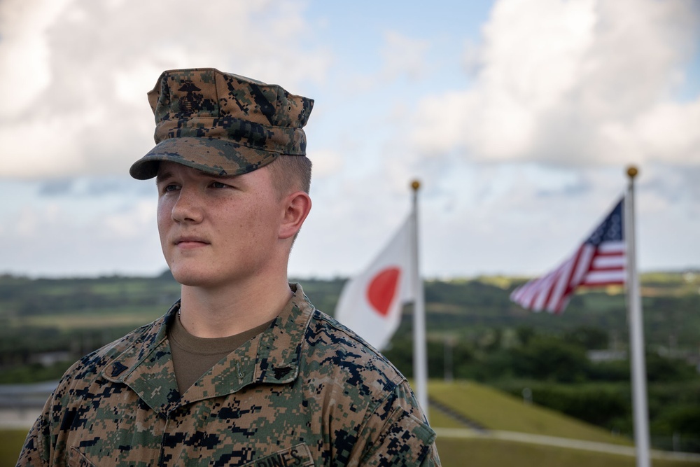 RD24 | 12th MLR promotes Lance Cpl. Clinard to Noncommissioned Officer Ranks on JGSDF Camp Ishigaki