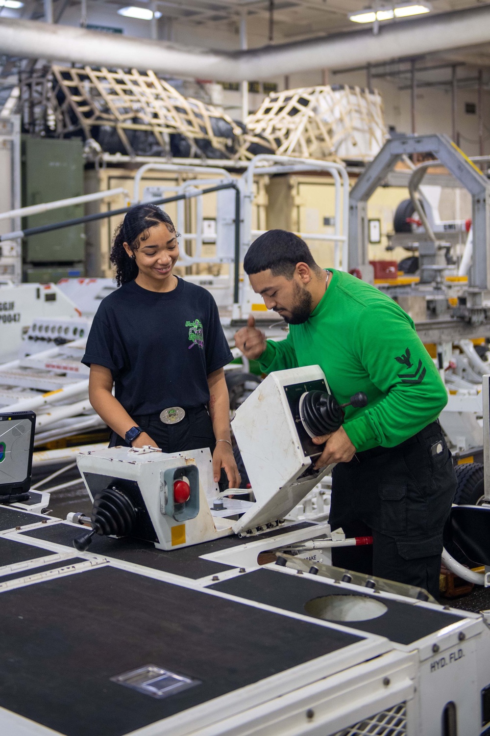 USS Theodore Roosevelt Conducts Tractor Maintenance