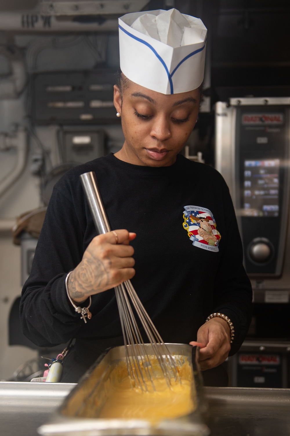 USS Theodore Roosevelt Culinary Specialists Prepare Food for Sailors