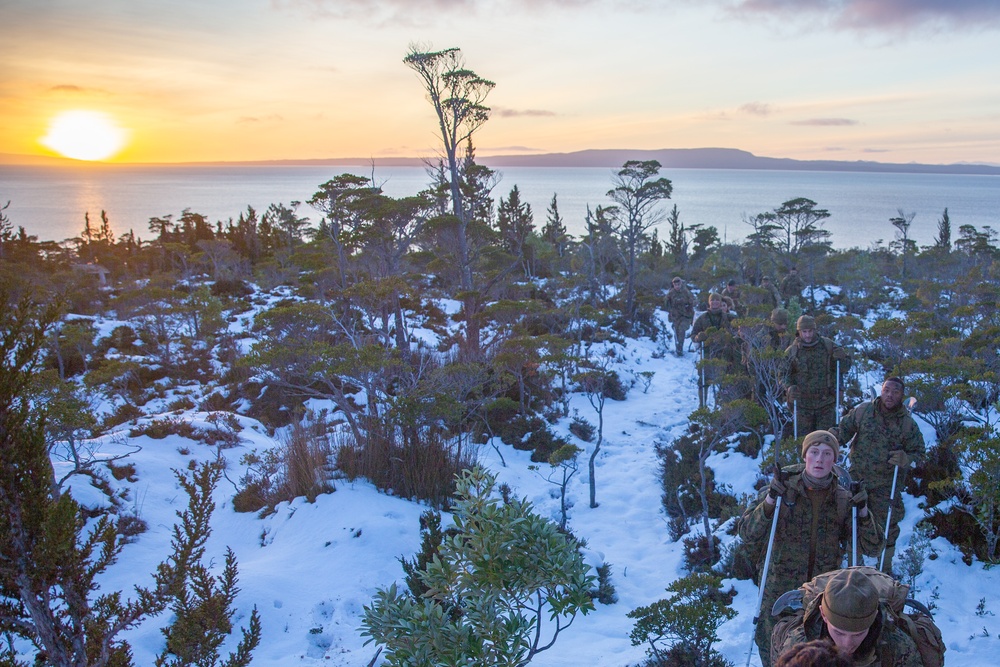 Marines Scale Mount Tarn, Chile