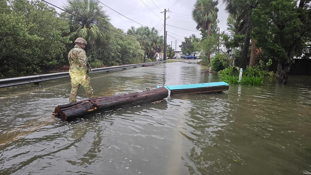 HHB 3-265th ADA Conducts Recon Operations After Hurricane Debby
