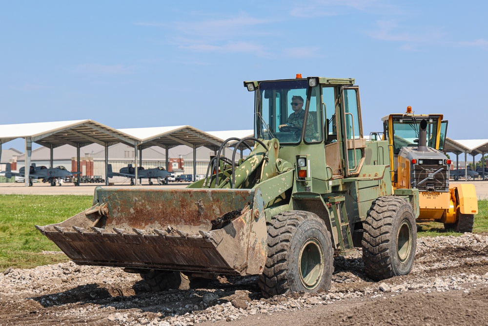 Civil engineers repair runway