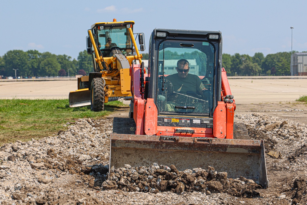 Civil engineers repair runway
