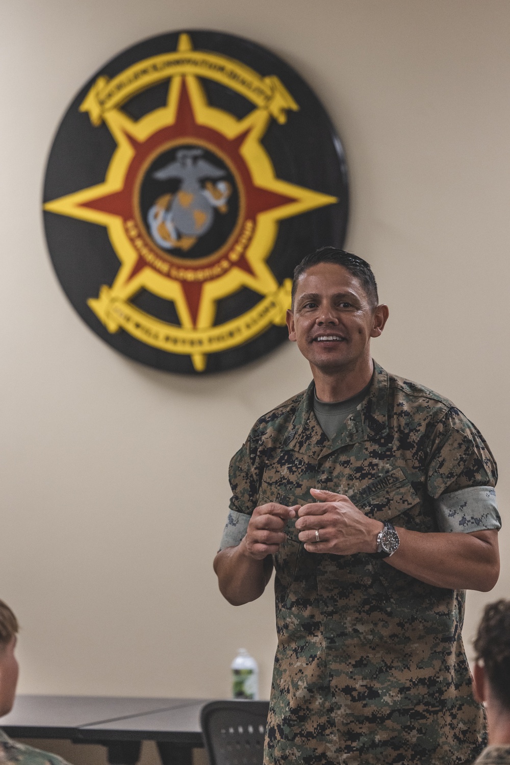 Sgt. Maj. Ruiz Speaks to 2nd MLG Corporals Course