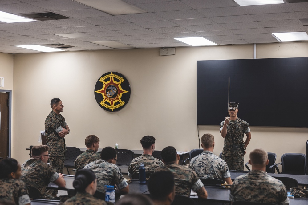 Sgt. Maj. Ruiz Speaks to 2nd MLG Corporals Course