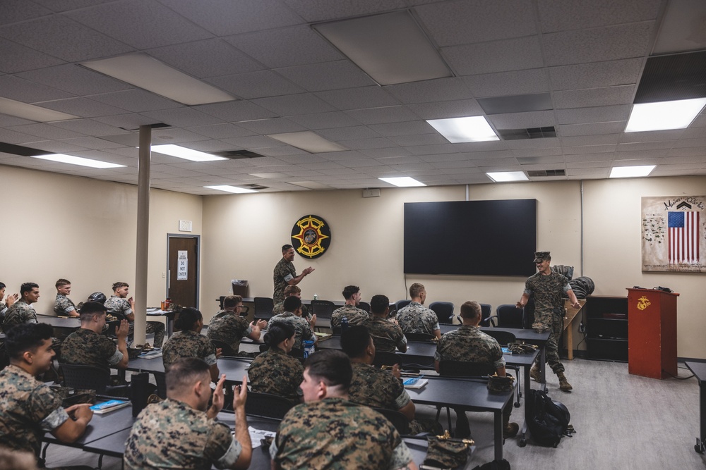 Sgt. Maj. Ruiz Speaks to 2nd MLG Corporals Course