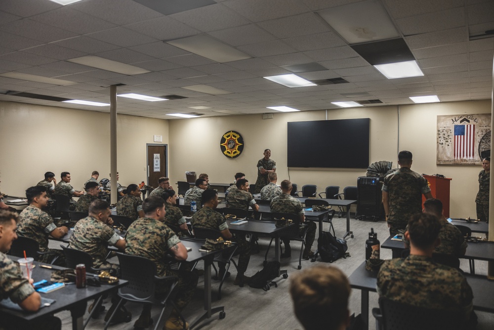 Sgt. Maj. Ruiz Speaks to 2nd MLG Corporals Course