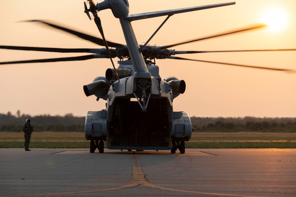 Marine Heavy Helicopter Squadron (HMH) 461 conducts familiarization flights during Exercise Northern Strike 2024