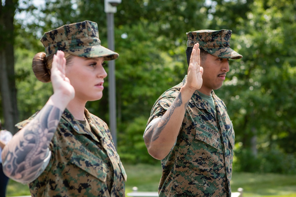 Couple shares unique reenlistment, promotion ceremony