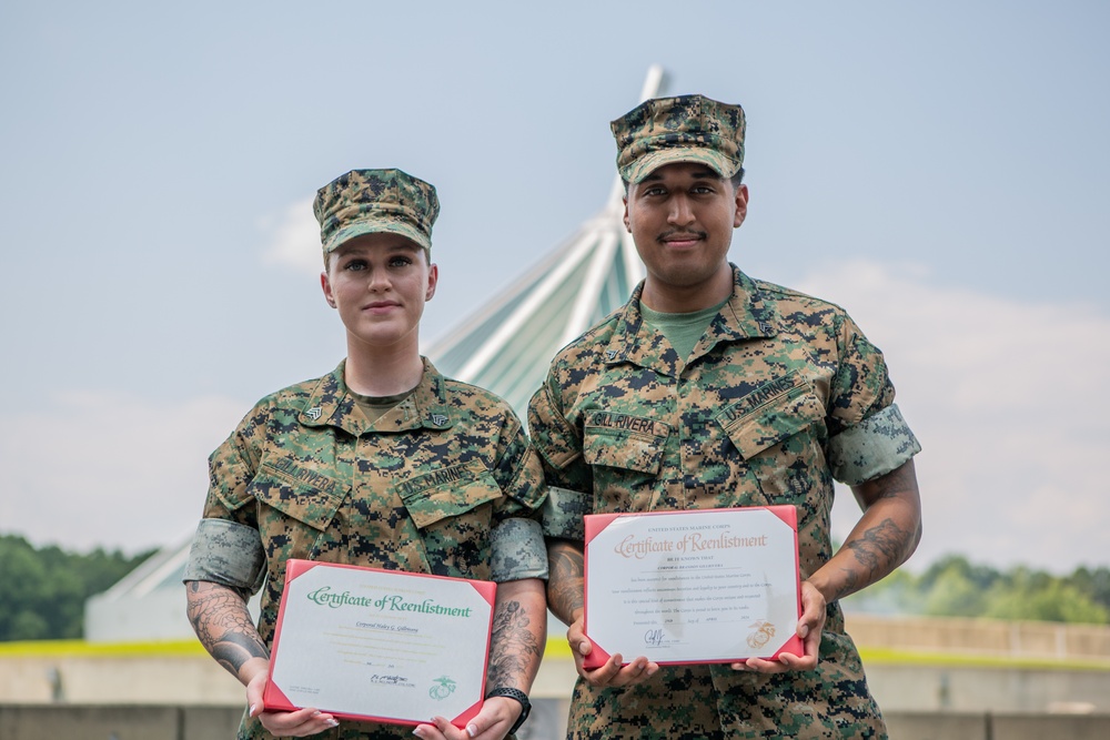 Couple shares unique reenlistment, promotion ceremony