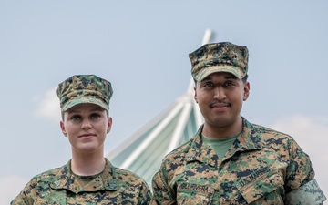 Continuing their Legacy: Dual-military couple proudly recommits to staying Marine