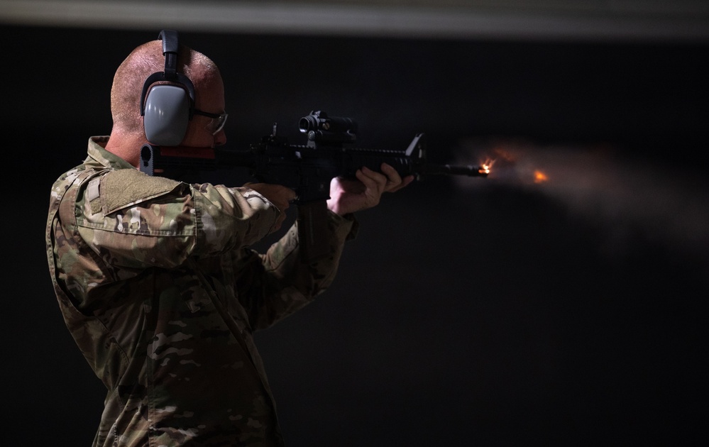 AMC Command Chiefs participate in combat arms training