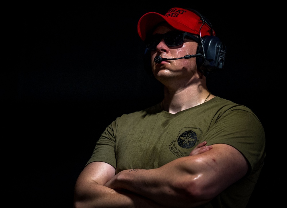 AMC Command Chiefs participate in combat arms training