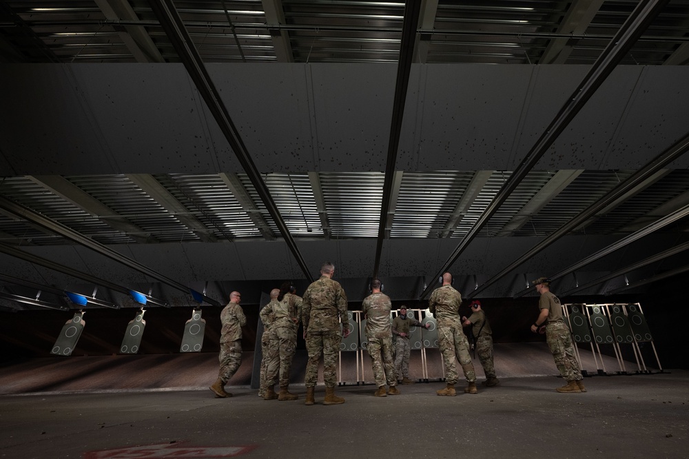 AMC Command Chiefs participate in combat arms training