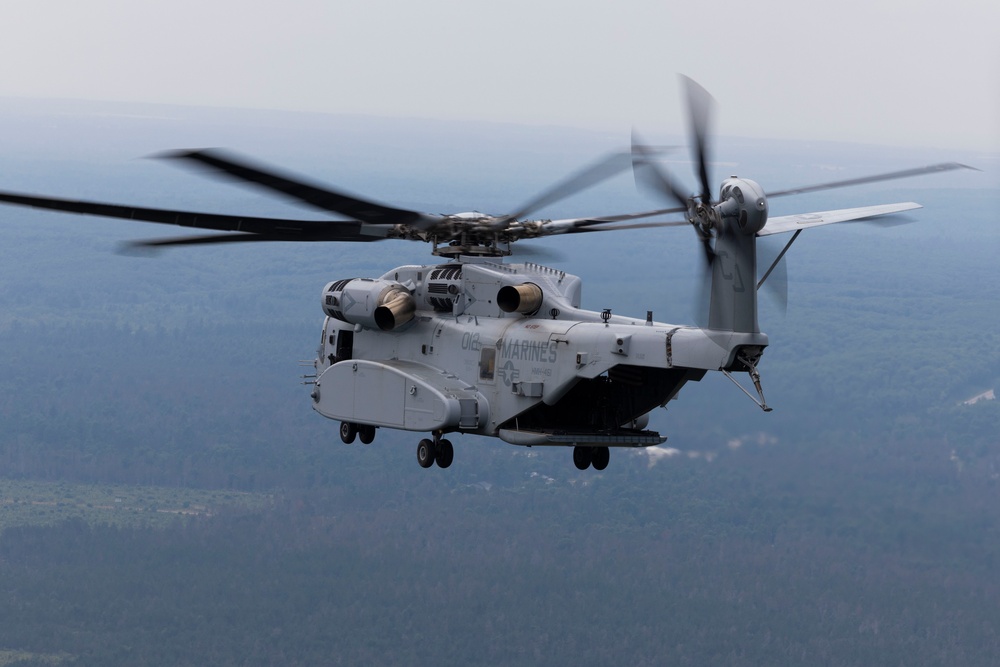 Marine Heavy Helicopter Squadron (HMH) 461 conducts familiarization flights during Exercise Northern Strike 2024