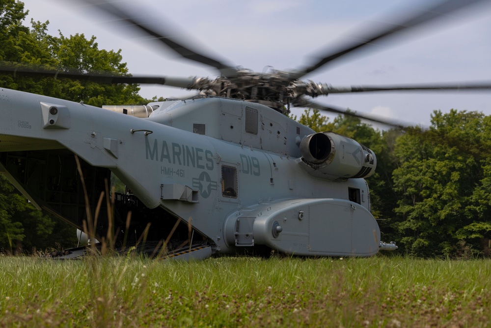 Marine Heavy Helicopter Squadron (HMH) 461 conducts familiarization flights during Exercise Northern Strike 2024