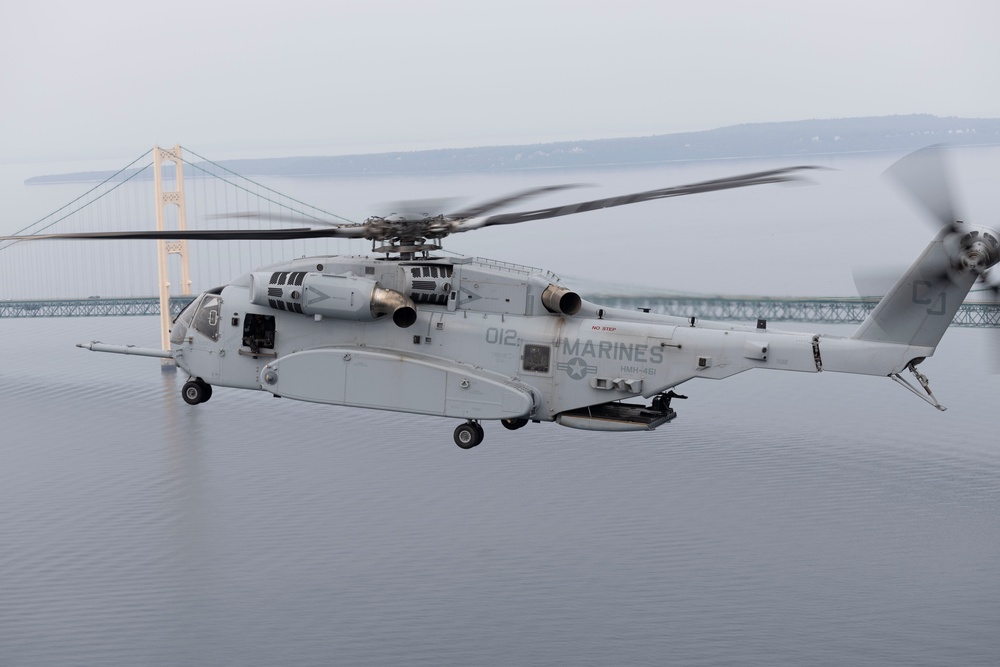 Marine Heavy Helicopter Squadron (HMH) 461 conducts familiarization flights during Exercise Northern Strike 2024