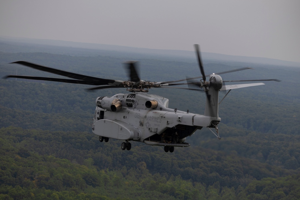 Marine Heavy Helicopter Squadron (HMH) 461 conducts familiarization flights during Exercise Northern Strike 2024