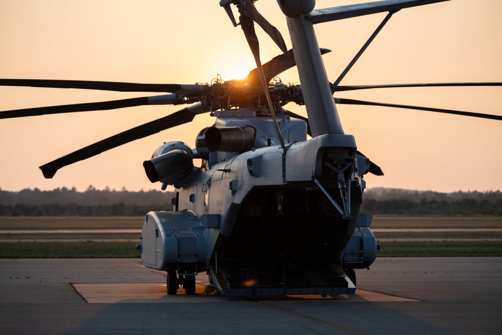 Marine Heavy Helicopter Squadron (HMH) 461 conducts maintenance during Exercise Northern Strike 2024