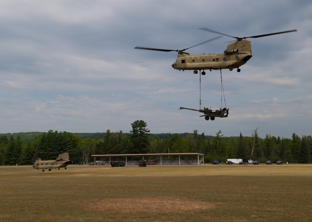 Michigan Army National Guard trains in sling load operations