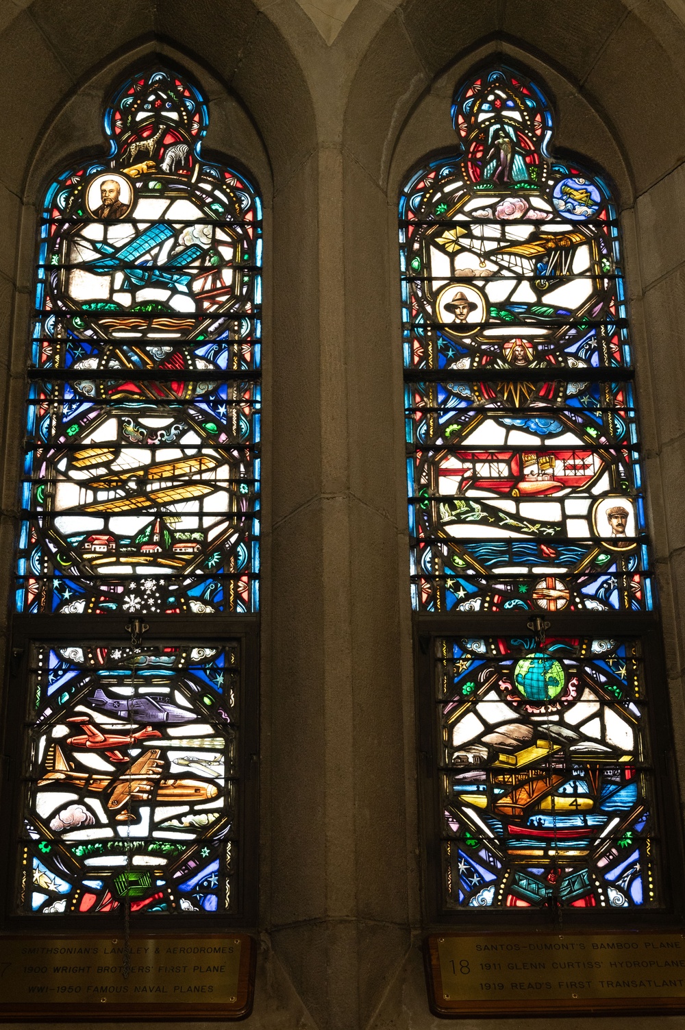 Cathedral of the Air celebrates aviation history with stained glass windows