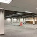 An empty office space in the Air Force Materiel Command headquarters building undergoes construction.