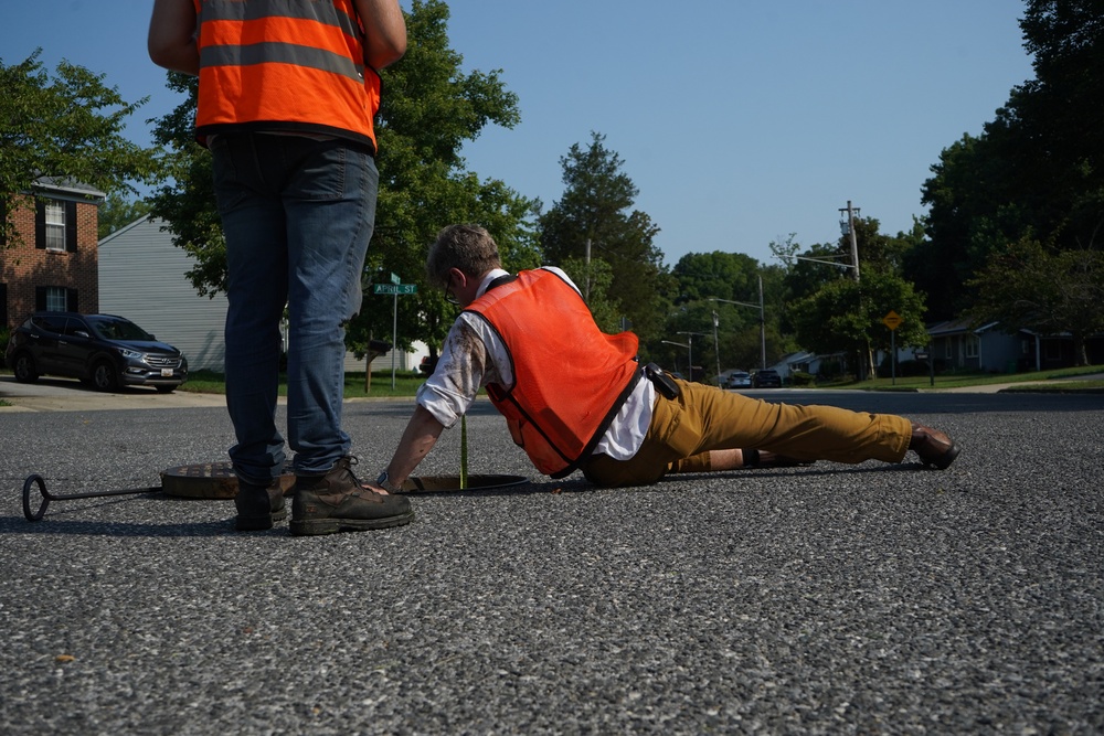 USACE Civil Engineers Survey Piscataway watershed area of Prince George’s County