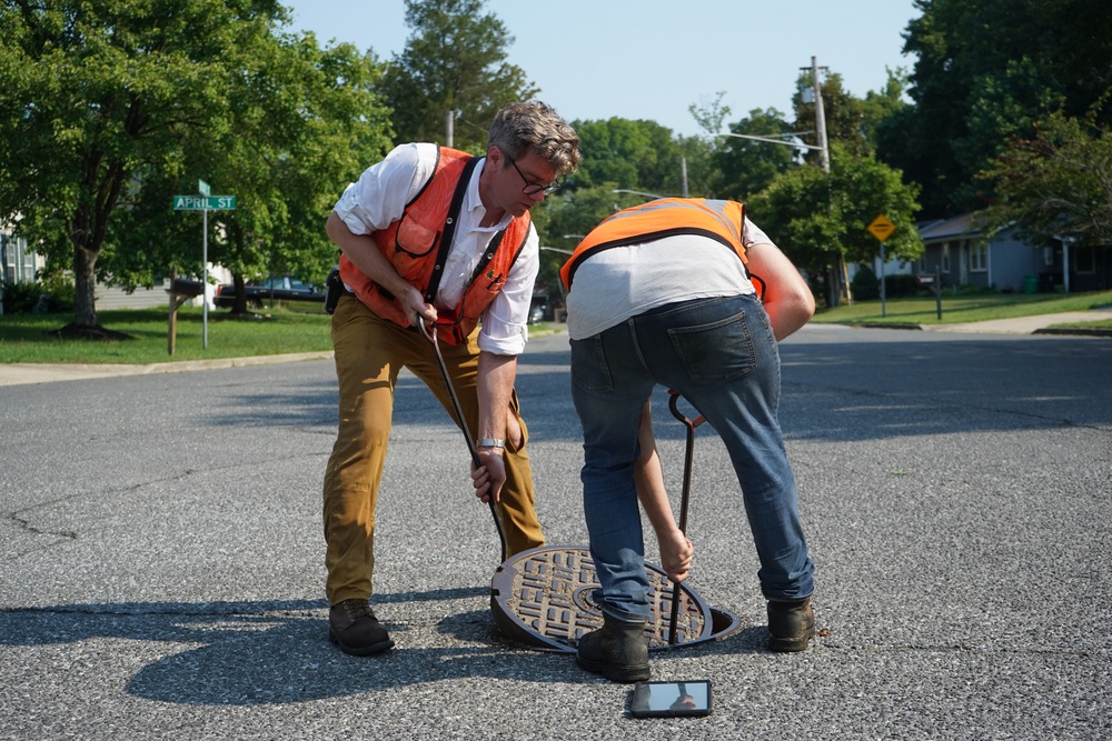 USACE Civil Engineers Survey Piscataway watershed area of Prince George’s County