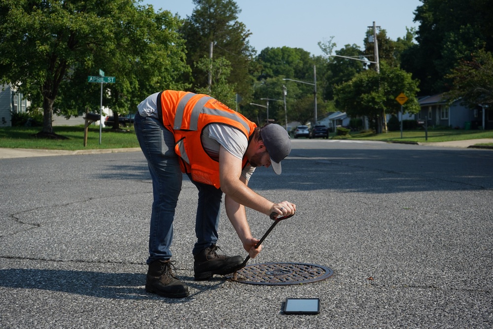 USACE Civil Engineers Survey Piscataway watershed area of Prince George’s County