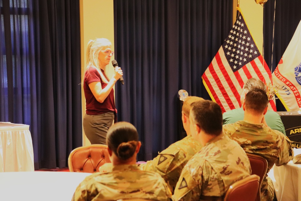 Fort McCoy celebrates Army Community Service’s 59th birthday with humorist, cake-cutting