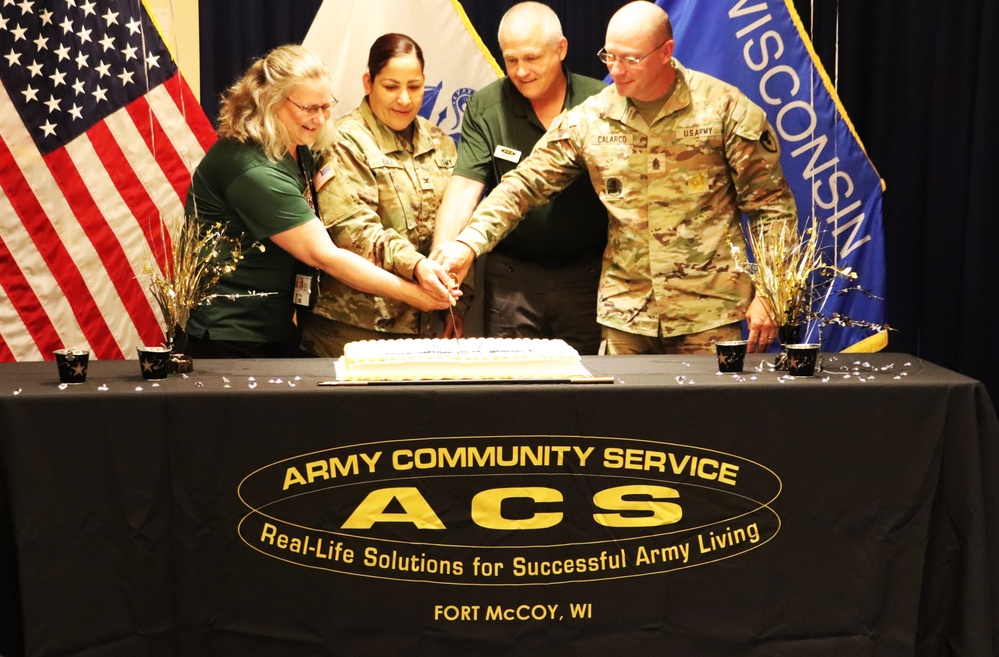 Fort McCoy celebrates Army Community Service’s 59th birthday with humorist, cake-cutting