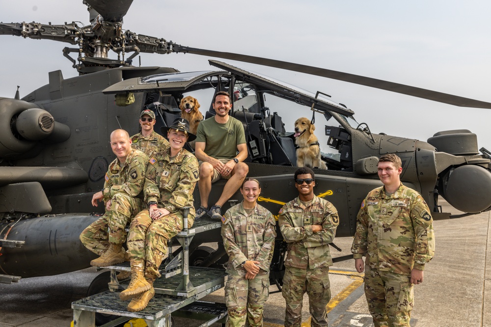 Ellie Golden Life visits the 101st Combat Aviation Brigade