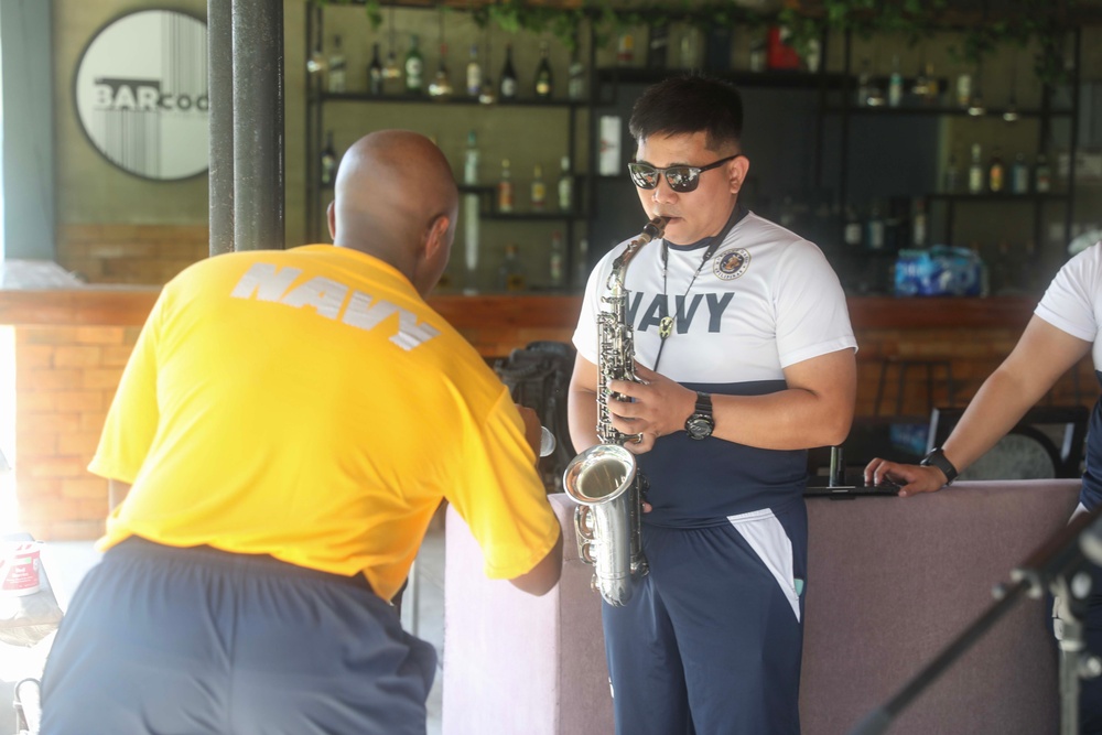 Philippine Navy Seabees Band Integrates with the Pacific Partnership Band