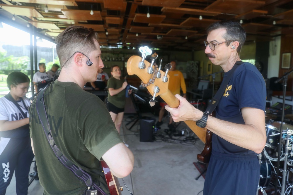 Philippine Navy Seabees Band Integrates with the Pacific Partnership Band