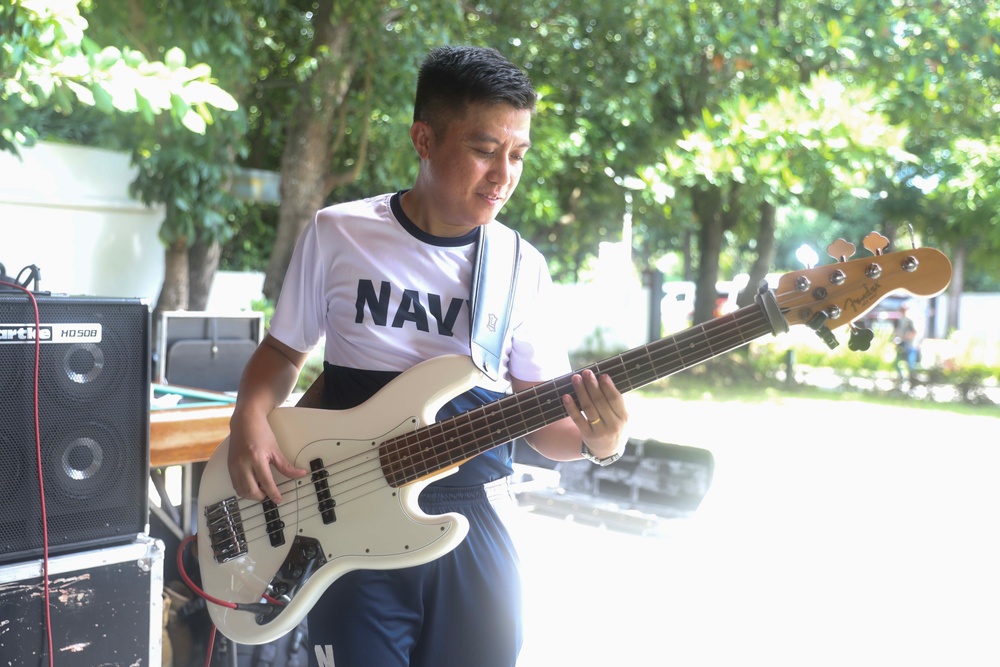 Philippine Navy Seabees Band Integrates with the Pacific Partnership Band