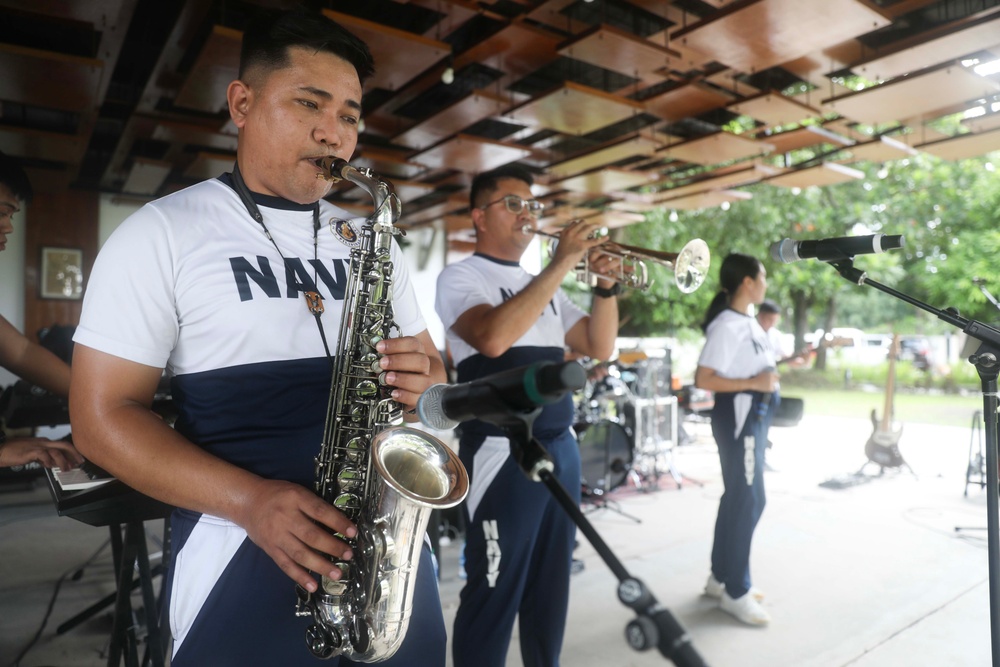 Philippine Navy Seabees Band Integrates with the Pacific Partnership Band